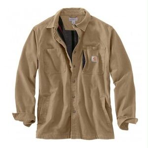 Carhartt Khaki Cotton Canvas Blanket Fleece Lined Outdoor Rugged Rigby Jacket M